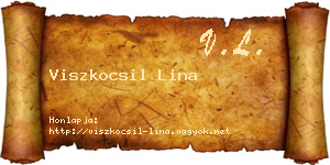 Viszkocsil Lina névjegykártya